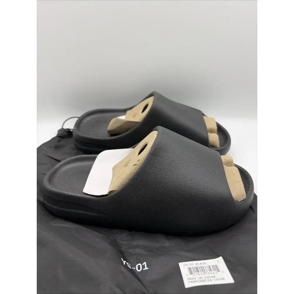Yeezy YS-01 Slides Size Men’s US 5 Black Color NESw With Bag